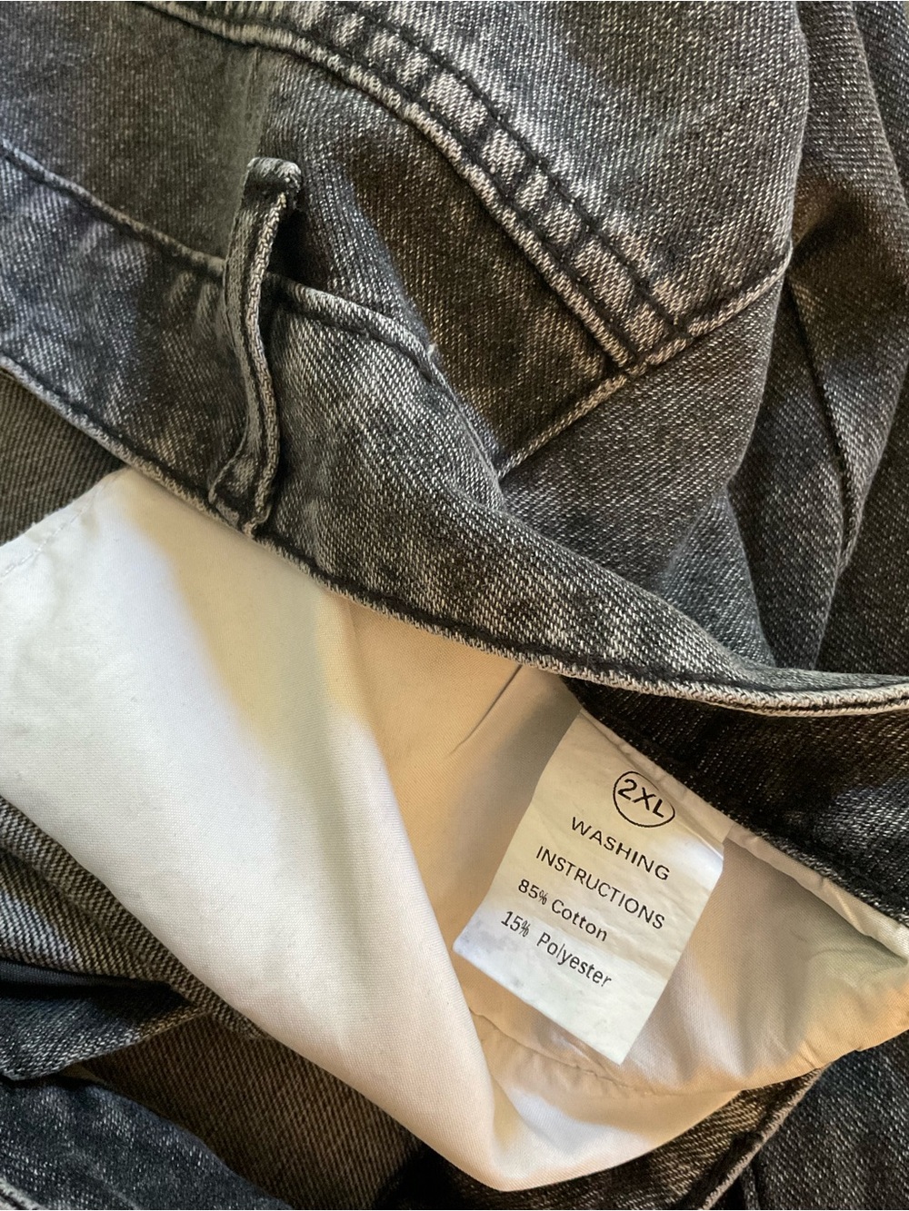 Women’s Gray Washed Denim Jean Skirt with Front Slit - NWT - Picture 4 of 9